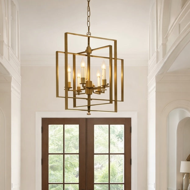 Architectural metal hanging 20" pendant El Capitan by TransGlobe