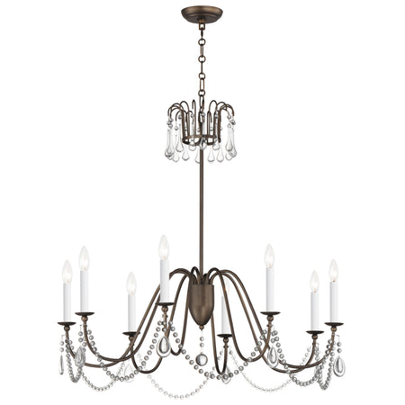 Plumette 8-Light Chandelier w Crystal
