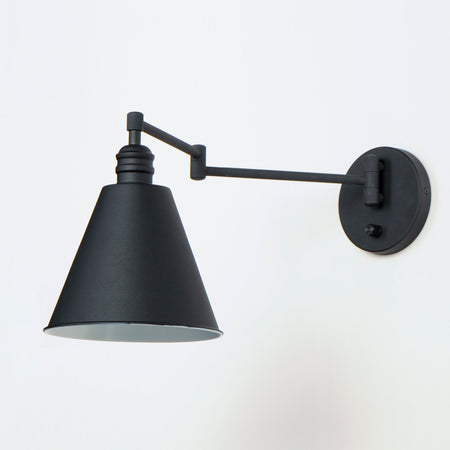 Library 1-Light Wall Sconce Horizontal Swing Arm