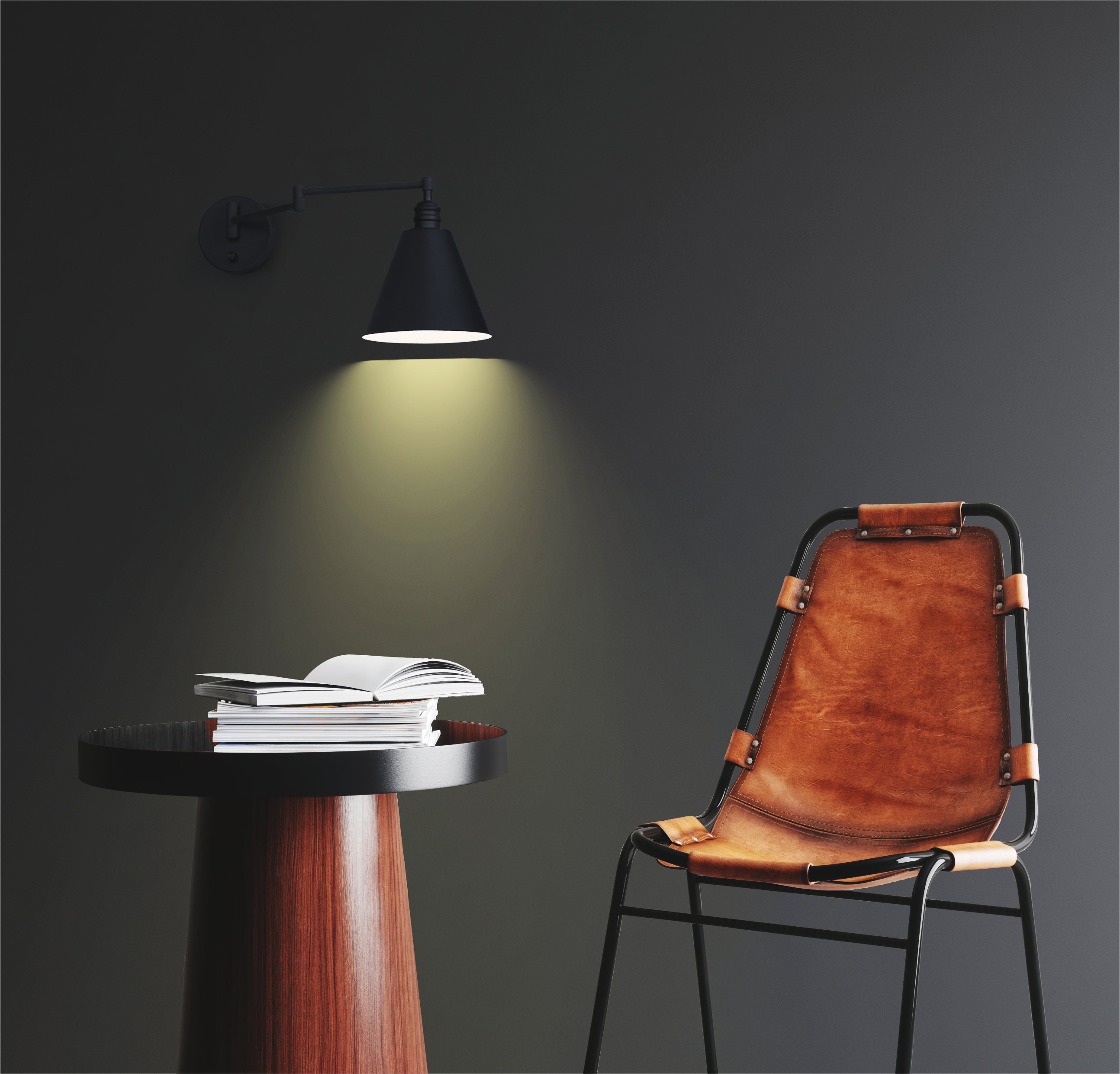 Library 1-Light Wall Sconce Horizontal Swing Arm