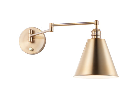 Library 1-Light Wall Sconce Horizontal Swing Arm