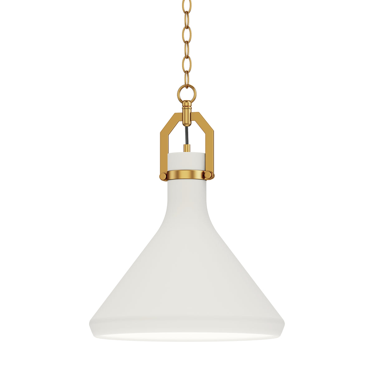 Lumi 13" White Plaster Pendant