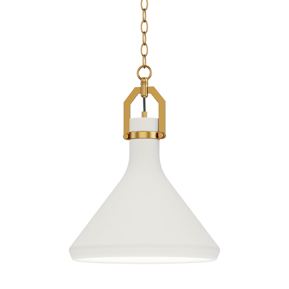 Lumi 13" White Plaster Pendant