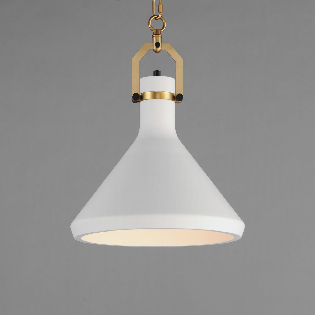 Lumi 13" White Plaster Pendant