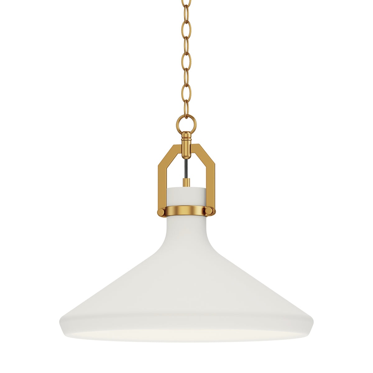 Lumi 16" White Plaster Pendant