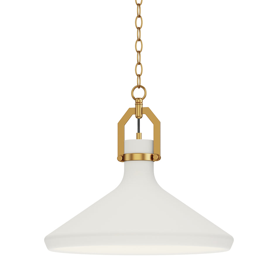 Lumi 16" White Plaster Pendant