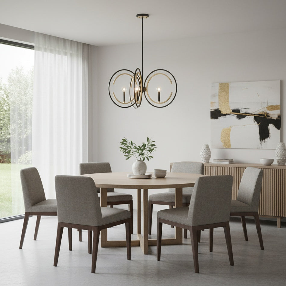 Clip 3 Light 28 inch Black/Gold Chandelier Ceiling Light by Maxim