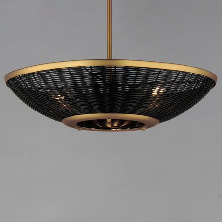 Rattan 20" 3-Light Pendant