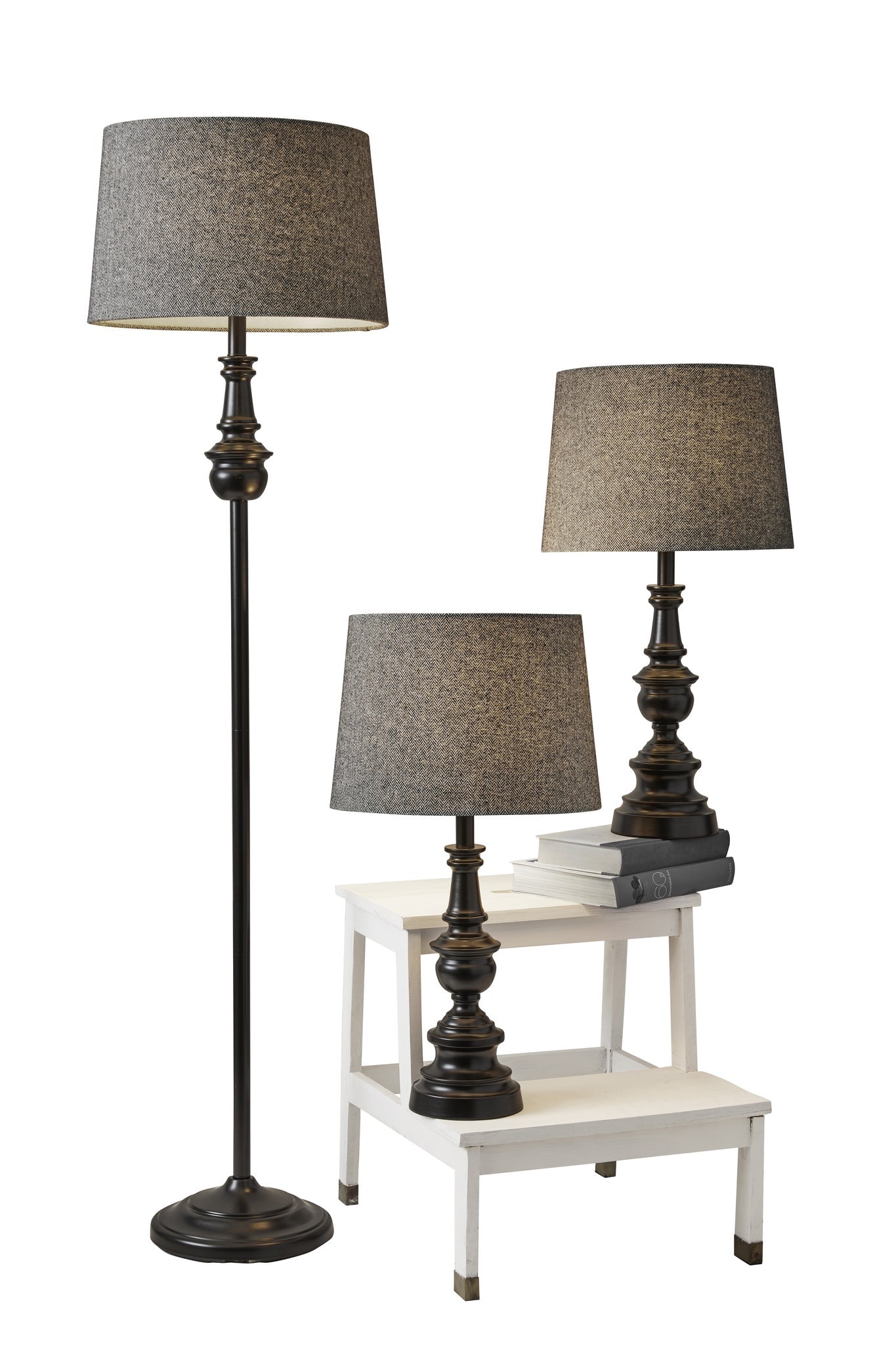 Chandler 3 Piece Floor and Table Lamp Set