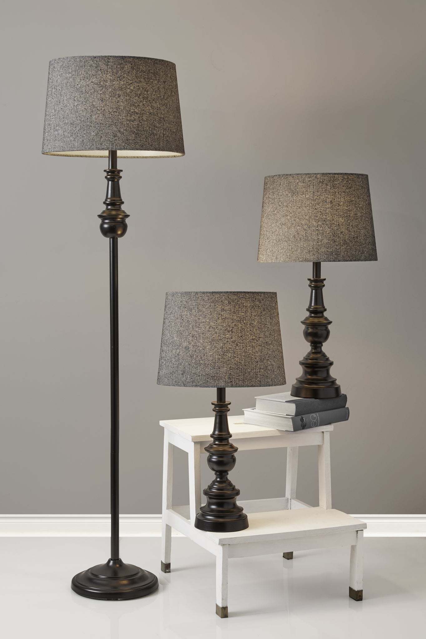 Chandler 3 Piece Floor and Table Lamp Set