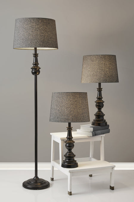 Chandler 3 Piece Floor and Table Lamp Set