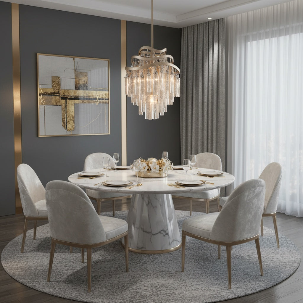 Limited Collection Chimera Pendant in Shimmering Nickel and Crystal by Corbett