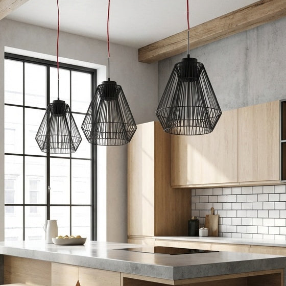Piastre 1-Light Pendant in Matte Black