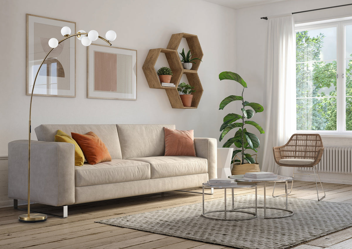 Ronan LED Arc Lamp w. Smart Switch