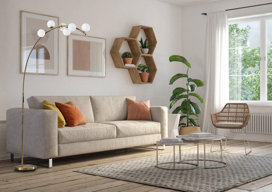 Ronan LED Arc Lamp w. Smart Switch