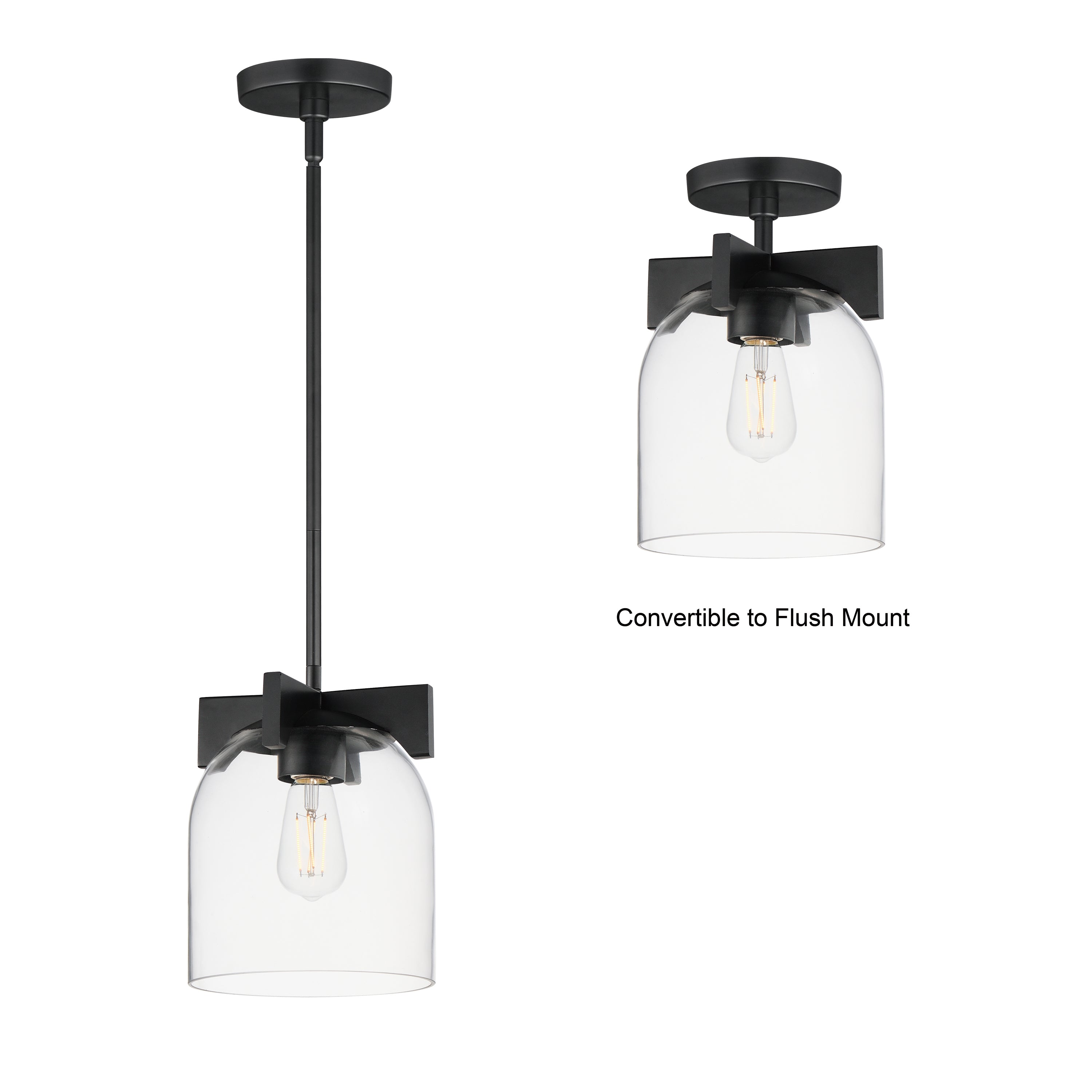 Scoop 1-Light Pendant/Flush Mount