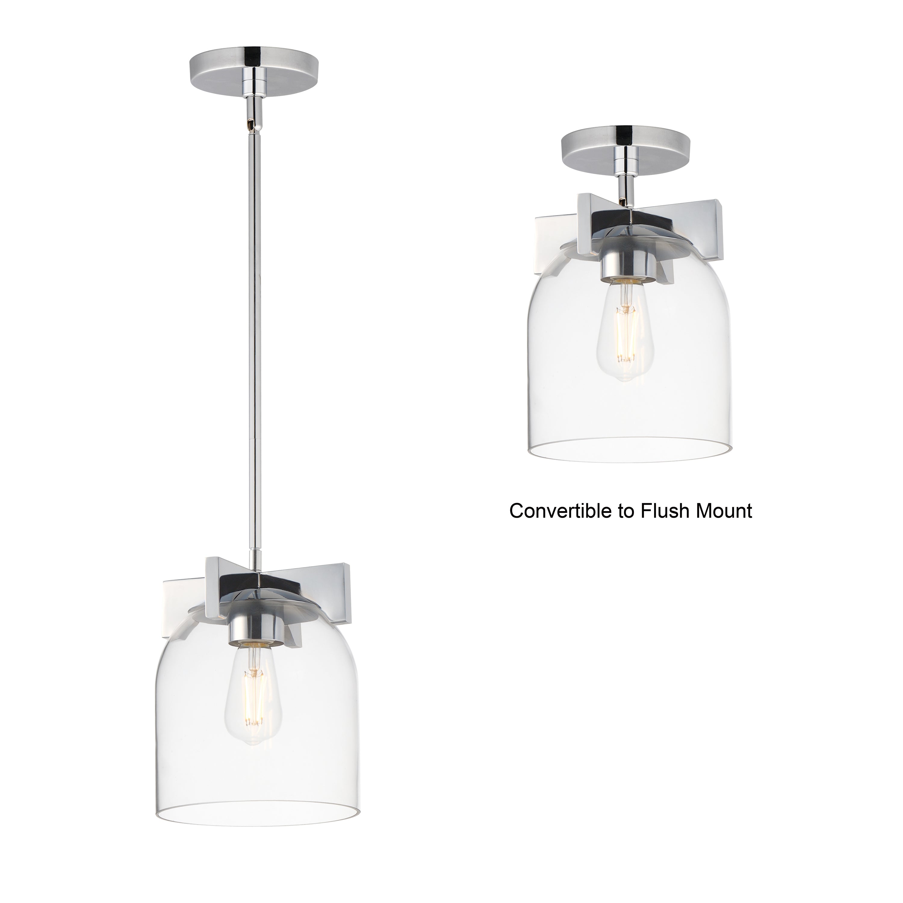 Scoop 1-Light Pendant/Flush Mount
