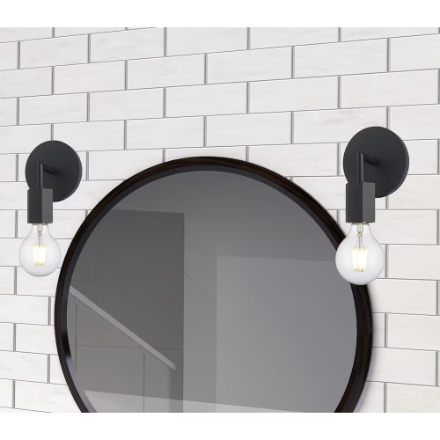 Bel Air Lighting 1-Light Wall Sconce Light Fixture in Black by TransGlobe