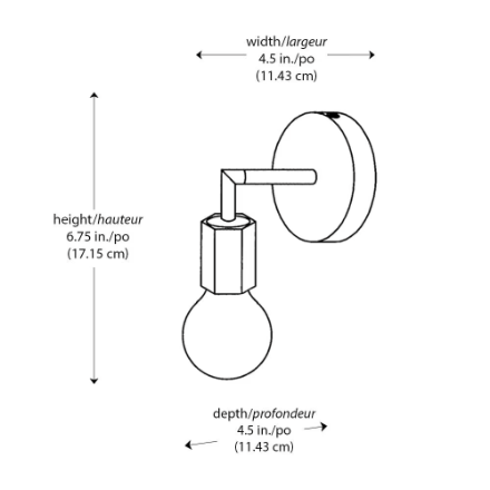 Bel Air Lighting 1-Light Wall Sconce Light Fixture in Black by TransGlobe