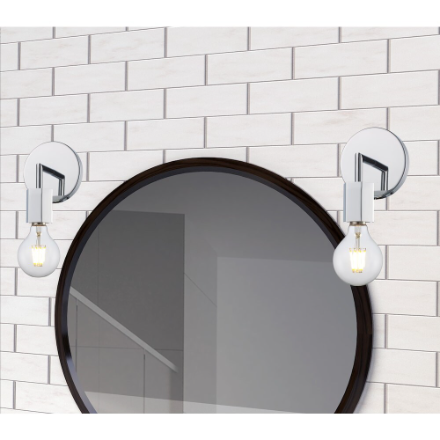Bel Air Lighting 1-Light Wall Sconce Light Fixture in Polished Chrome by TransGlobe