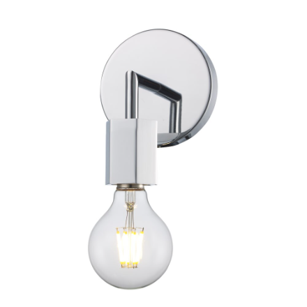 Bel Air Lighting 1-Light Wall Sconce Light Fixture in Polished Chrome by TransGlobe