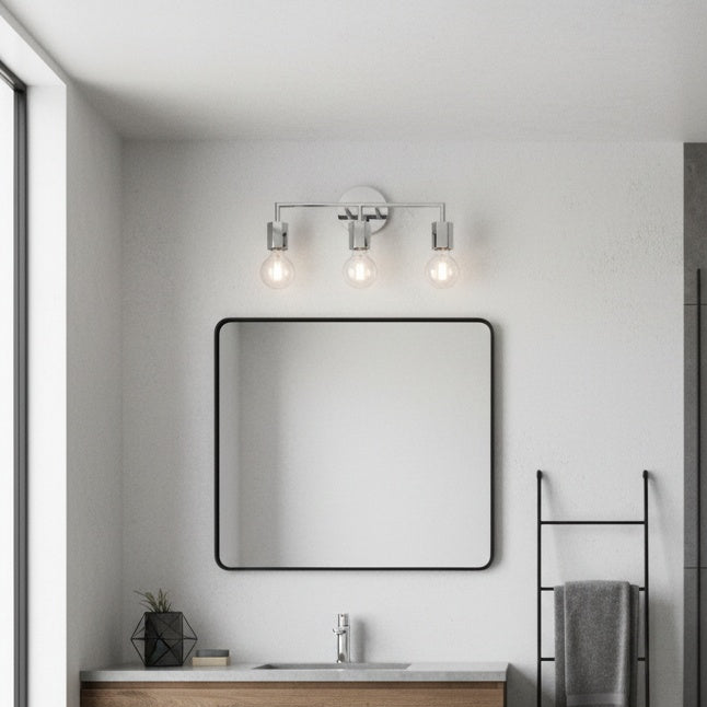 Placerville Bulb-Style Industrial 3-Light Vanity Light