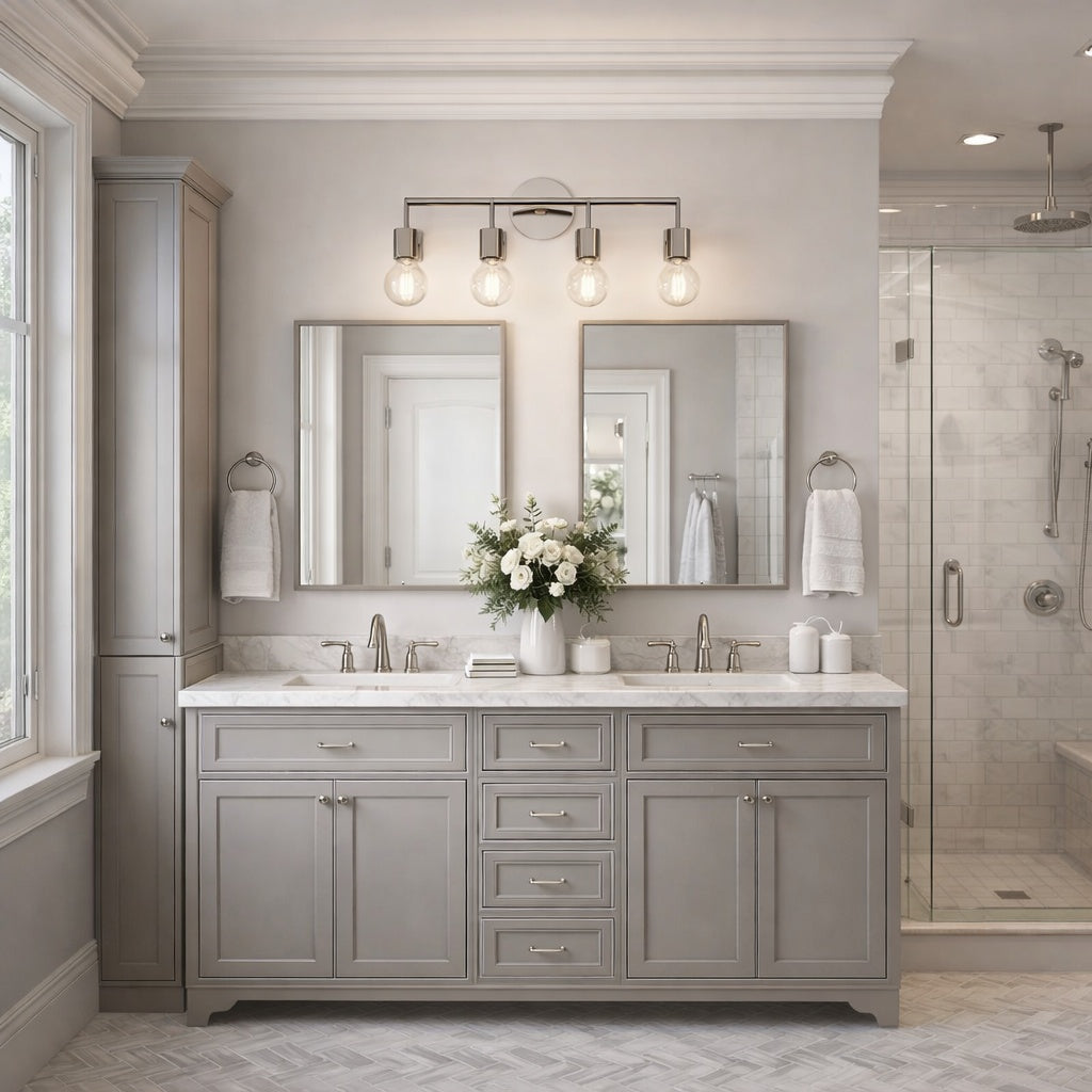 Placerville Bulb-Style Industrial 4-Light Vanity Light