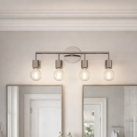 Placerville Bulb-Style Industrial 4-Light Vanity Light