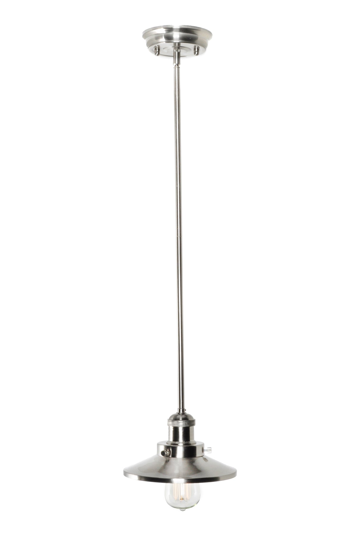 Mini Hi-Bay 1-Light Pendant Stem Hung W/Bulb