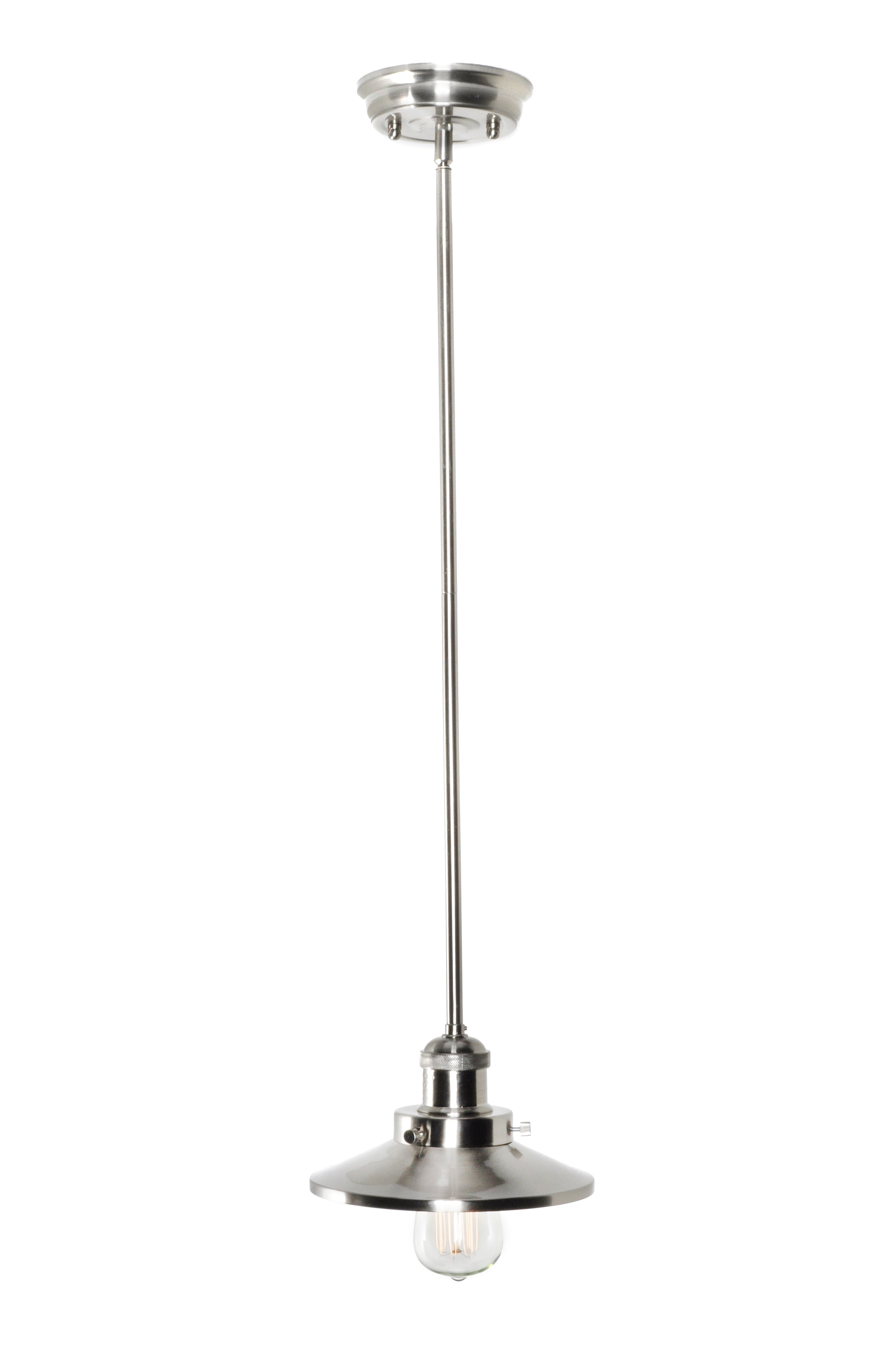 Mini Hi-Bay 1-Light Pendant Stem Hung W/Bulb
