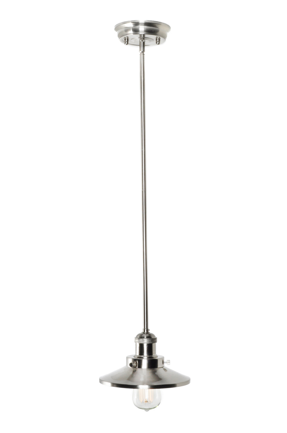 Mini Hi-Bay 1-Light Pendant Stem Hung W/Bulb