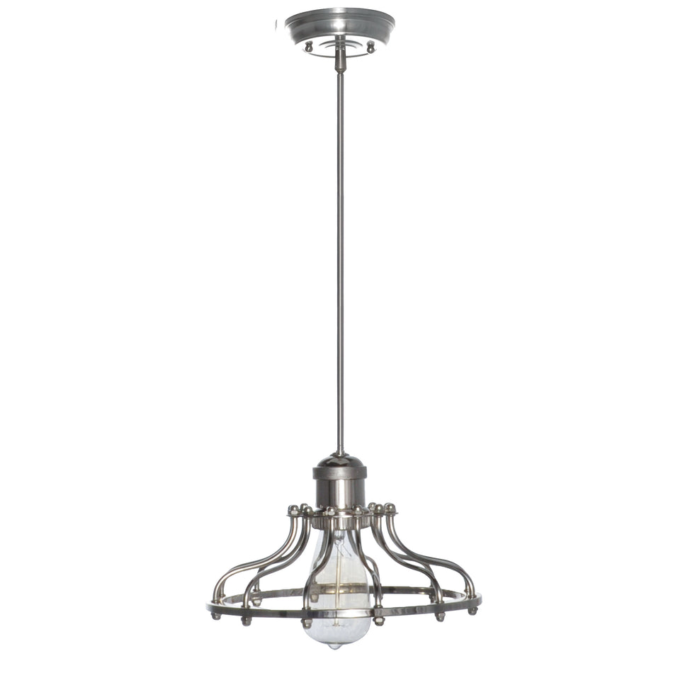 Mini Hi-Bay 1-Light Pendant Stem Hung W/Bulb