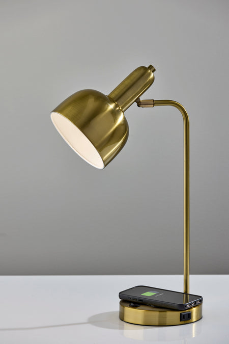 Rico Supercharger Desk Lamp- Antique Brass