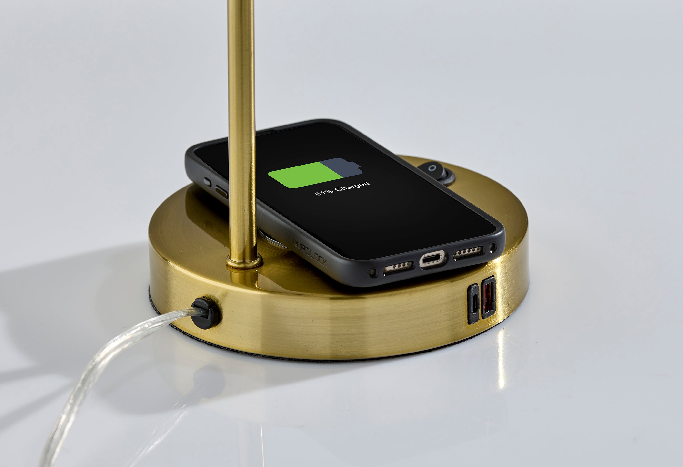 Rico Supercharger Desk Lamp- Antique Brass