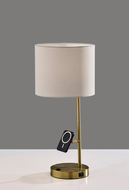 Wyatt Supercharger Desk Lamp- Antique Brass