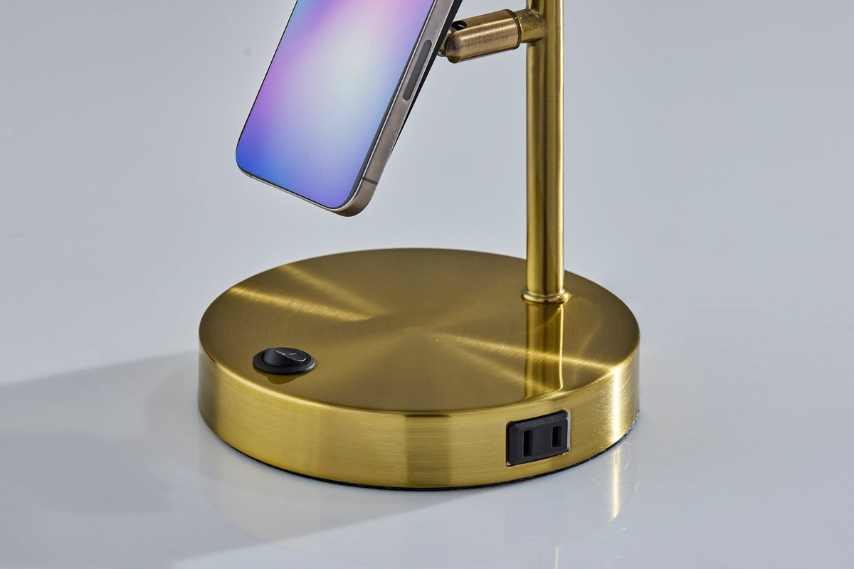 Wyatt Supercharger Desk Lamp- Antique Brass