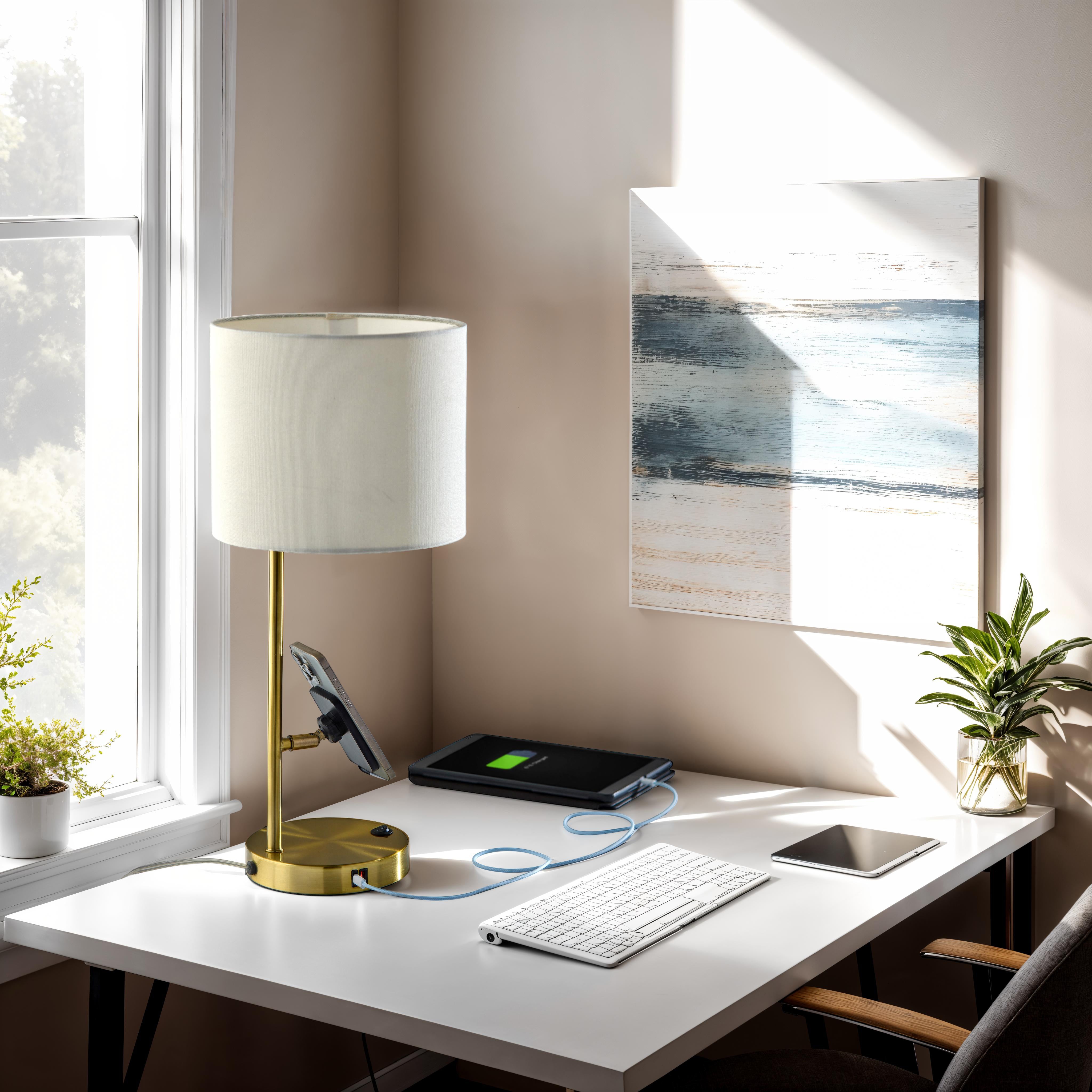 Wyatt Supercharger Desk Lamp- Antique Brass