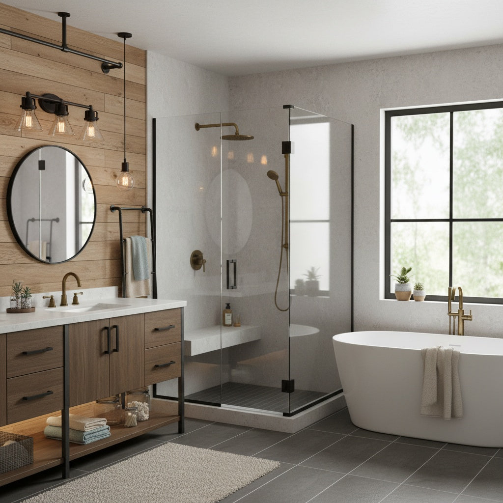 Seafarer 3-Light Bath Vanity With Seedy Glass in Bronze