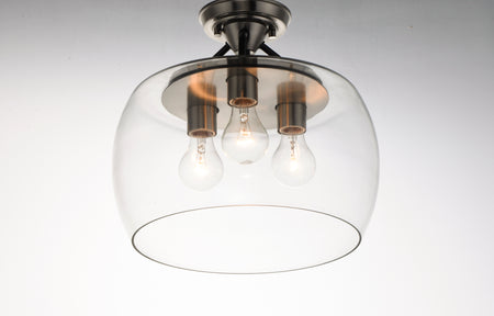Goblet 3-Light Semi Flush Mount