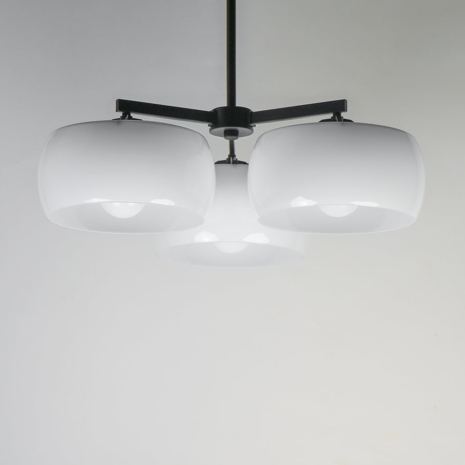 Glazed 3-Light Chandelier