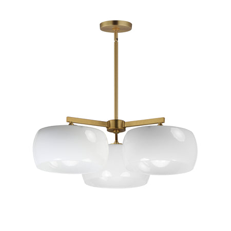 Glazed 3-Light Chandelier