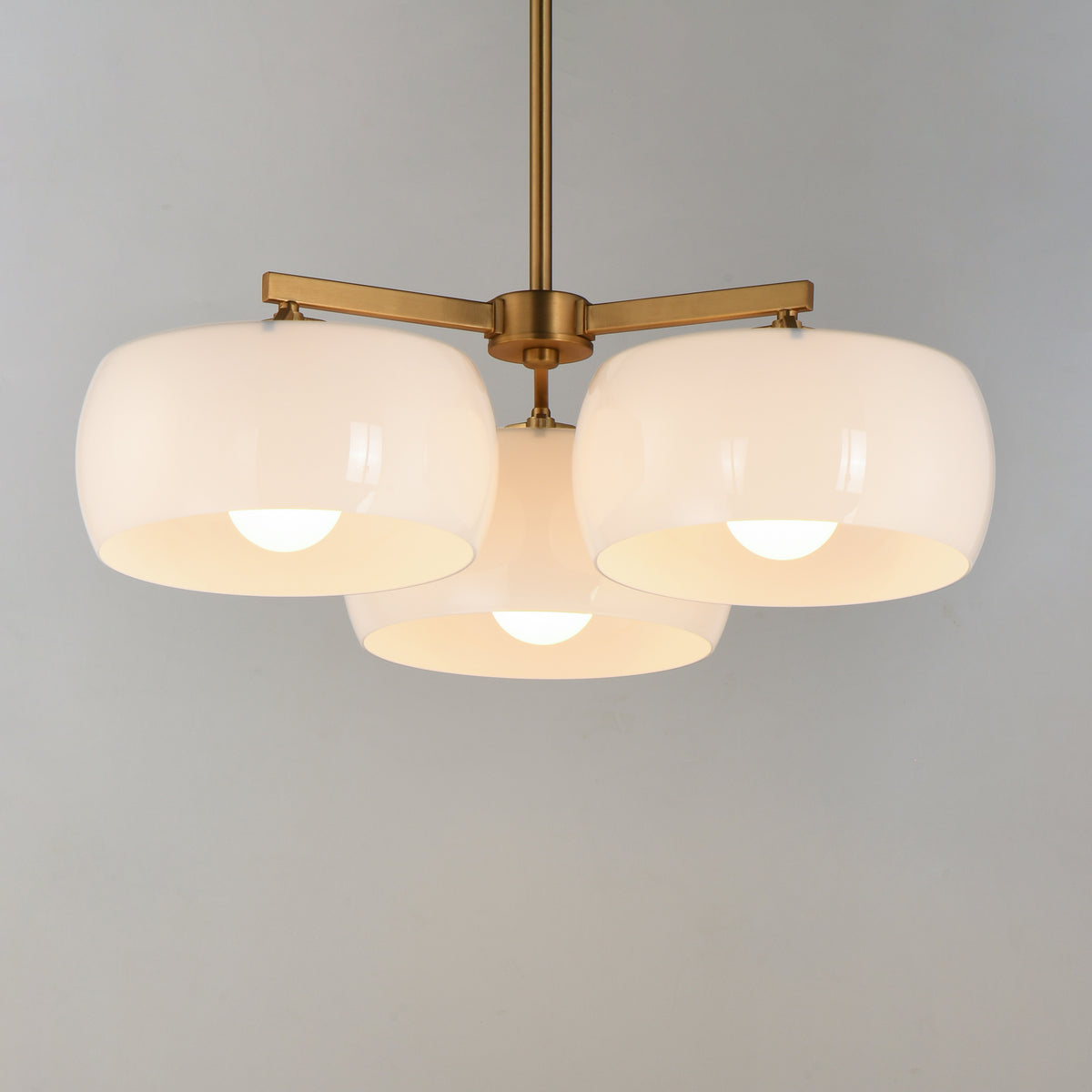Glazed 3-Light Chandelier