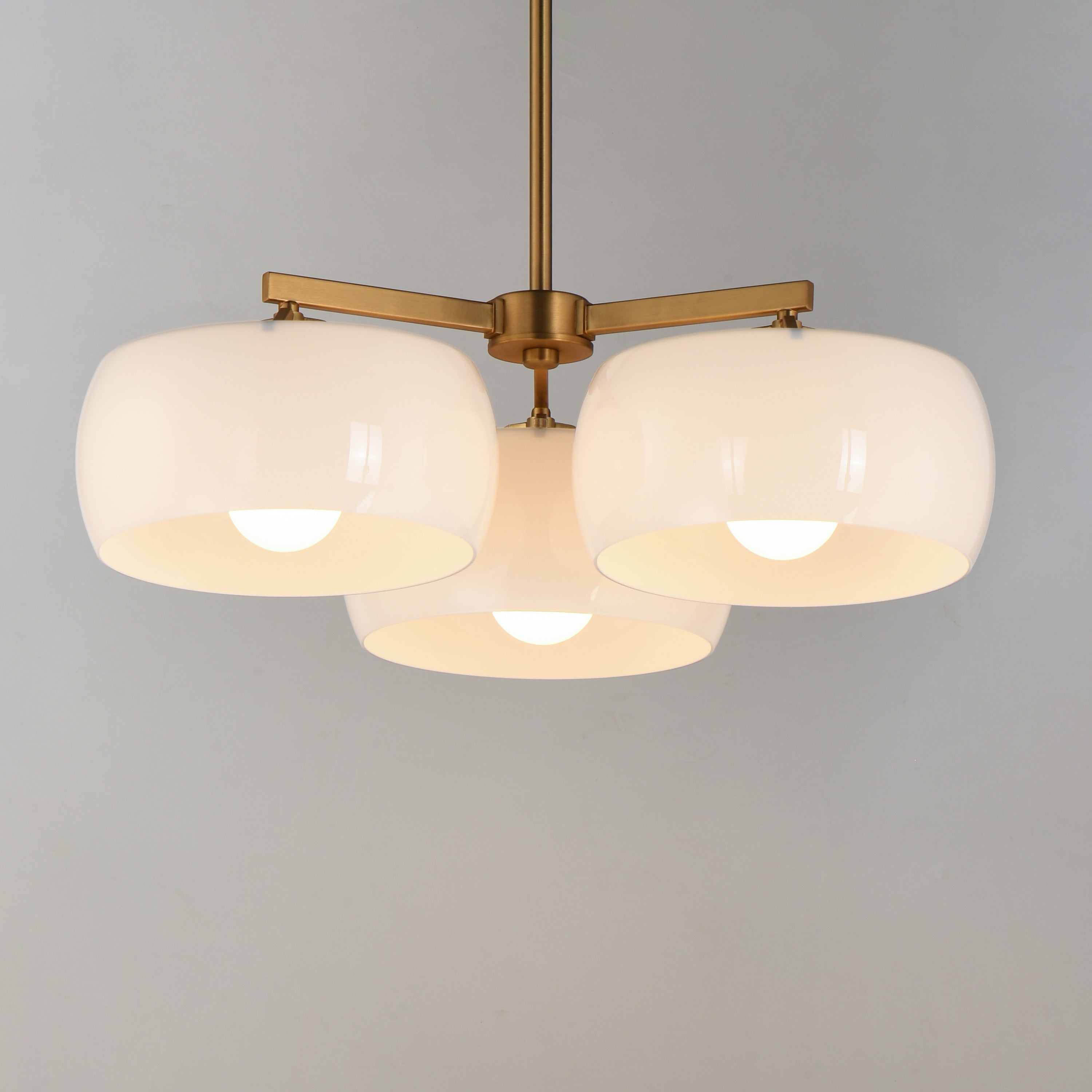 Glazed 3-Light Chandelier