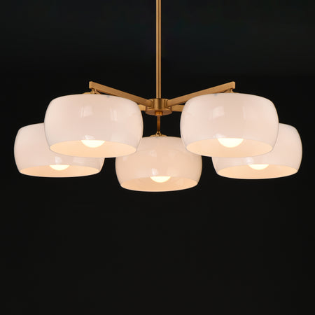 Glazed 5-Light Chandelier