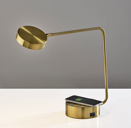 Viper Supercharger LED Desk Lamp- Antique Brass