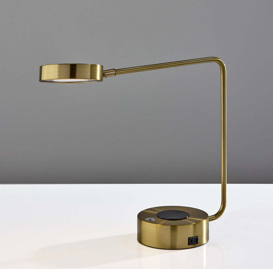 Viper Supercharger LED Desk Lamp- Antique Brass