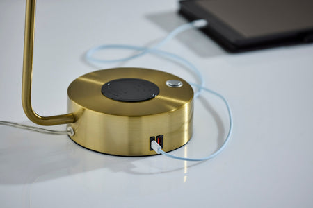 Viper Supercharger LED Desk Lamp- Antique Brass