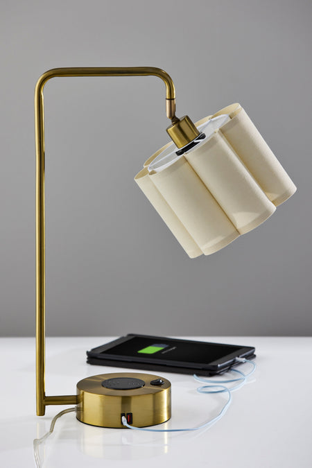 Dover Supercharger Desk Lamp- Antique Brass