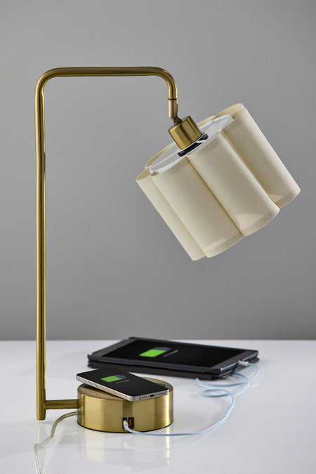 Dover Supercharger Desk Lamp- Antique Brass