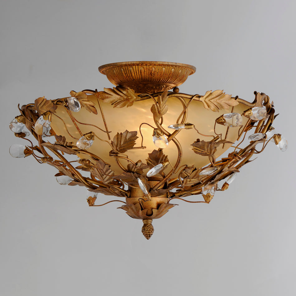 Elegante 3-Light Semi-Flush Mount